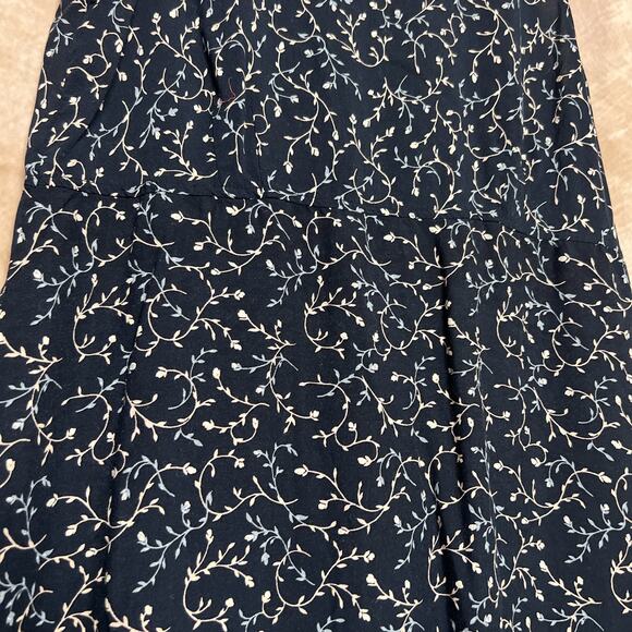 Vintage 90s Kathie Lee Floral Vine Print Sleeveless Maxi Dress Whimsigoth Fairy - Picture 7 of 8